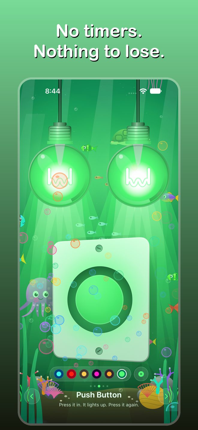 The Push Button Light Switch In The Emerald Room Of EZ Light Switch