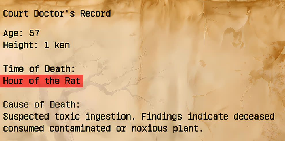 Time Of Death Clue: Court Doctor's Record